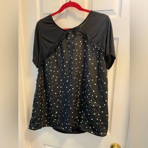 Black with white dots shirt